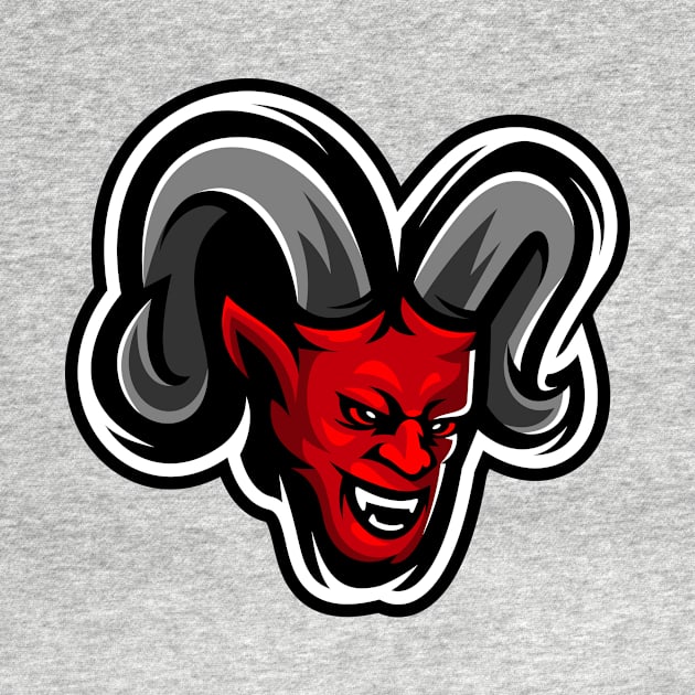 Red devil mascot illustration by Wawadzgnstuff